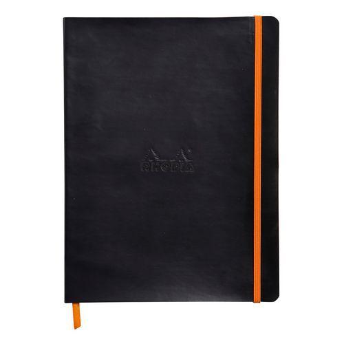 Rhodiarama carnet souple noir 19x25 cm 160 pages dot 90g thumbnail image 1