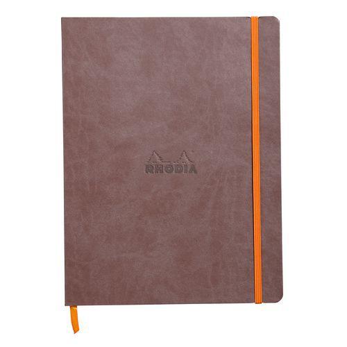 Rhodiarama carnet souple chocolat 19x25 cm 160 pages dot 90g thumbnail image 1