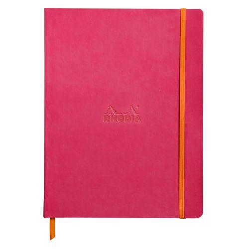 Rhodiarama carnet souple framboise 19x25cm 160 pages dot 90g thumbnail image 1