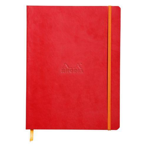 Rhodiarama carnet souple coquelicot 19x25 cm papier ivoire thumbnail image 1