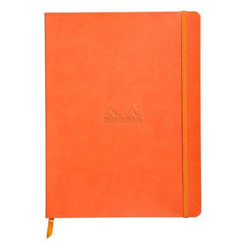 Rhodiarama carnet souple tangerine 19x25cm papier ivoire thumbnail image 1