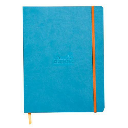 Rhodiarama carnet souple turquoise 19x25 cm papier ivoire thumbnail image 1