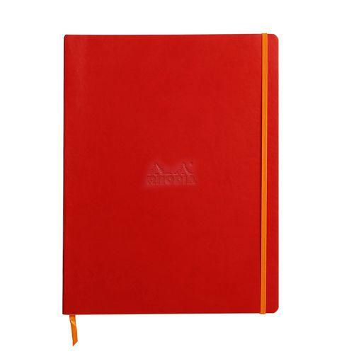 Rhodiarama cahier souple coquelicot A4+ ligné papier ivoire thumbnail image 1