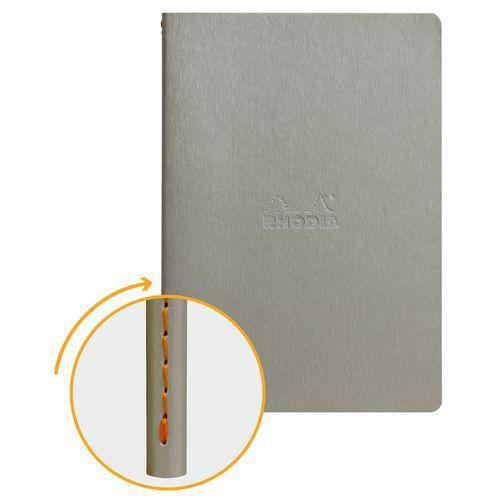 Cahier rhodiarama piqûre textile silver A5 64 pages dot 90 g thumbnail image 1