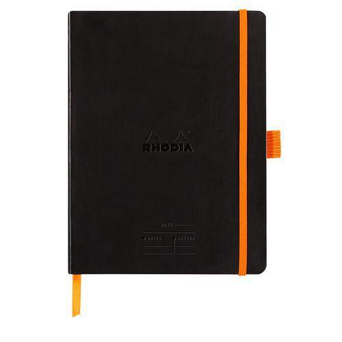 Carnet meeting noir A5+ 160 pages élastique + porte-stylo thumbnail image 1