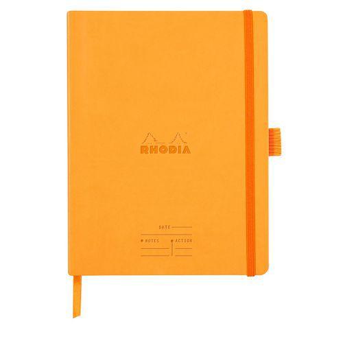 Carnet meeting orange A5+ 160 pages élastique + porte-stylo thumbnail image 1
