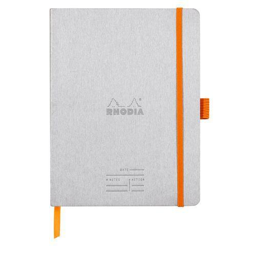 Carnet meeting silver A5+ 160 pages élastique + porte-stylo thumbnail image 1