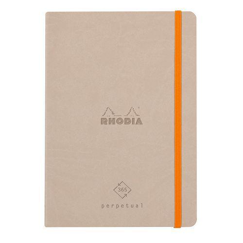 Carnet perpétuel beige A5 coins microperforés + élastique thumbnail image 1