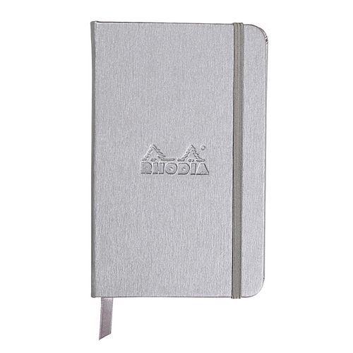 Webnotebook silver 9x14 cm 192 pages dot fermeture élastique thumbnail image 1