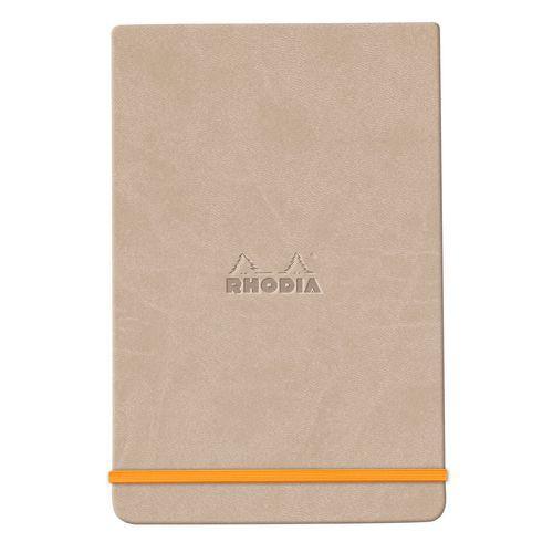 Rhodiarama Webnotepad rigide beige A5 ligné + élastique thumbnail image 1