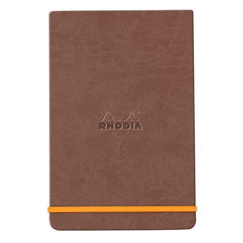 Rhodiarama Webnotepad rigide chocolat A5 ligné + élastique thumbnail image 1