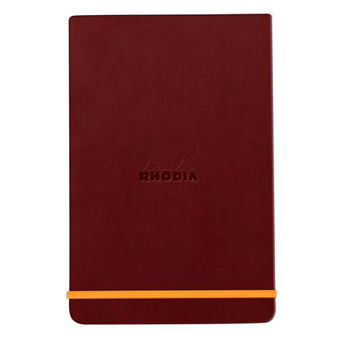 Rhodiarama Webnotepad rigide lie de vin A5 ligné + élastique thumbnail image 1