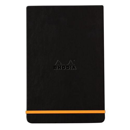 Rhodiarama Webnotepad rigide noir A5 ligné + élastique thumbnail image 1