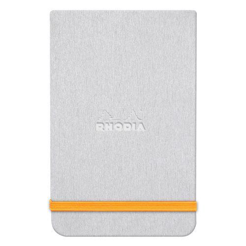 Rhodiarama Webnotepad rigide silver A5 ligné + élastique thumbnail image 1