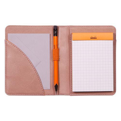 Livret porte-bloc n 11 bois de rose pour bloc ou carnet A7 thumbnail image 1