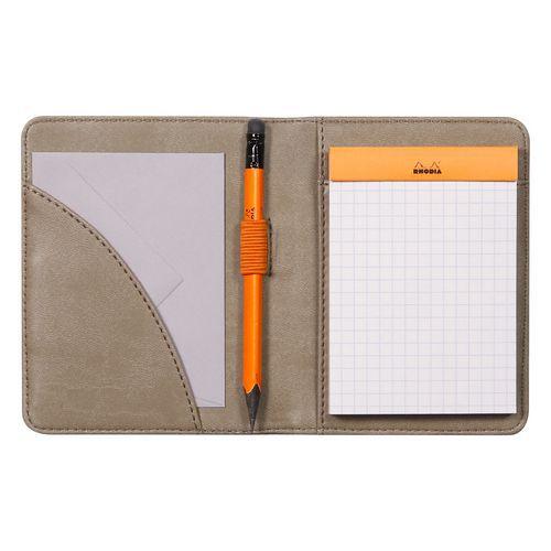 Livret porte-bloc n 11 taupe pour bloc ou carnet format A7 thumbnail image 1