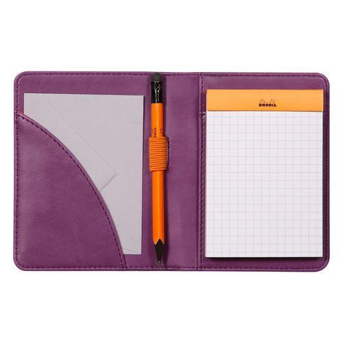 Livret porte-bloc n 11 violet pour bloc ou carnet format A7 thumbnail image 1