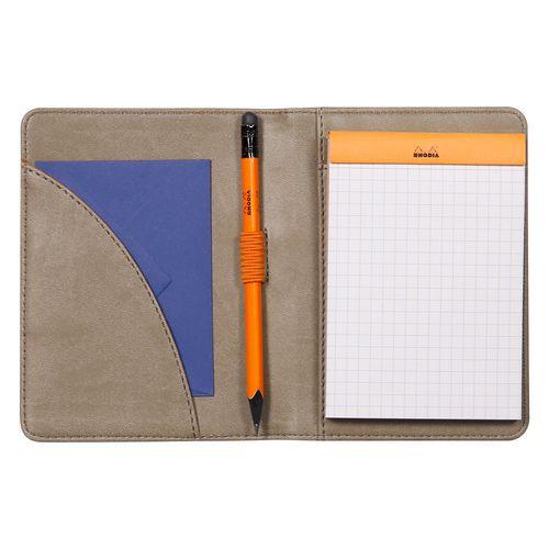 Livret porte-bloc n 12 taupe pour bloc ou carnet format B7 thumbnail image 1
