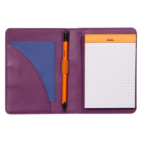 Livret porte-bloc n 12 violet pour bloc ou carnet format B7 thumbnail image 1