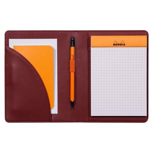 Livret porte-bloc n 13 lie de vin pour bloc carnet format A6 thumbnail image 1