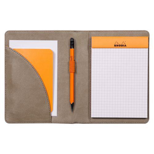 Livret porte-bloc n 13 taupe pour bloc ou carnet format A6 thumbnail image 1