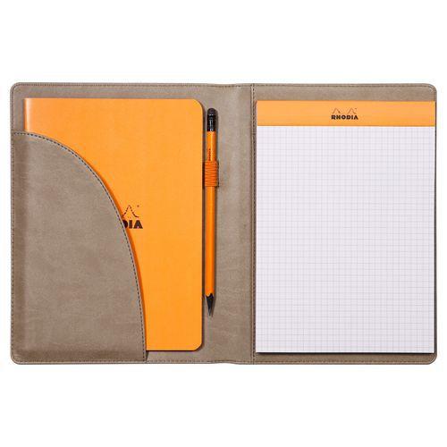 Livret porte-bloc n 16 taupe pour bloc ou carnet format A5 thumbnail image 1