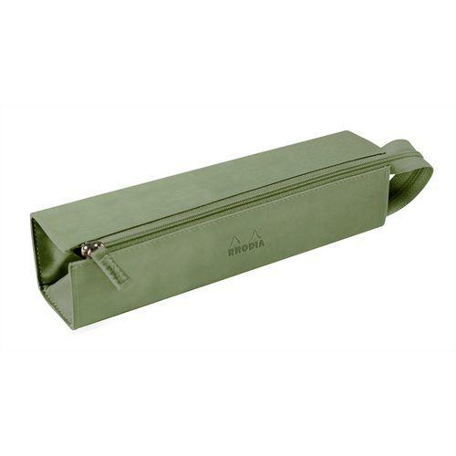 Trousse plumier céladon simili cuir italien 23x5x5 cm thumbnail image 1