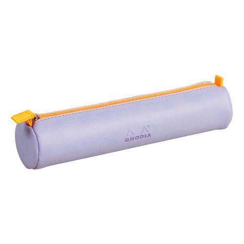 Trousse ronde iris simili cuir italien 5x21,5 cm thumbnail image 1