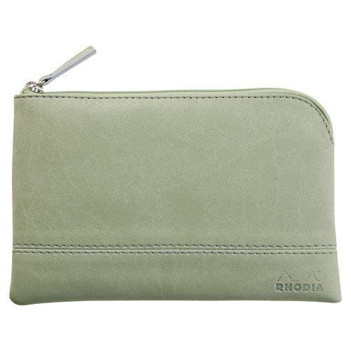 Pochette zippée en simili cuir italien taille S céladon thumbnail image 1