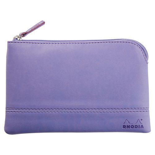 Pochette zippée en simili cuir italien taille S iris thumbnail image 1