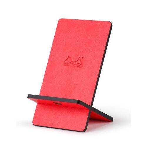 Support pour téléphone mobile en simili cuir italien corail thumbnail image 1