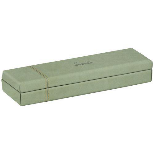 Rhodiarama plumier simili cuir italien 21x5,5x3 cm céladon thumbnail image 1