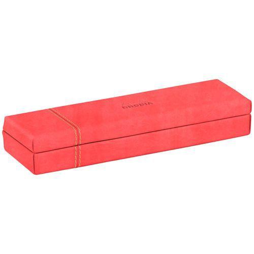 Rhodiarama plumier simili cuir italien 21x5,5x3 cm corail thumbnail image 1