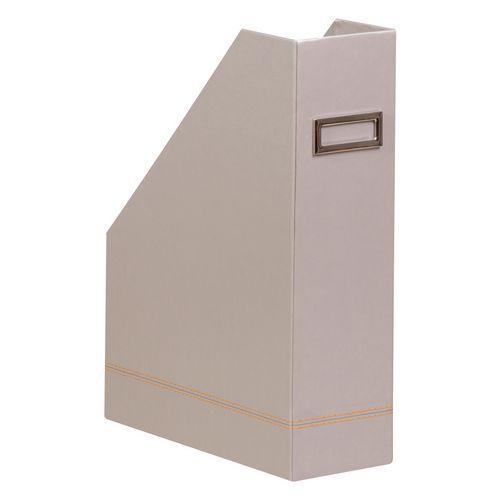 Porte-revues simili cuir italien 10 x 25 x 31 cm silver thumbnail image 1