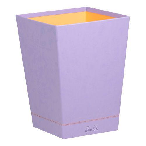 Corbeille à papier simili cuir italien iris 24x24x32 cm thumbnail image 1