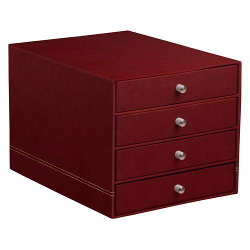 Trieur 4 tiroirs simili cuir italien 24,8x32,7x22,8 cm thumbnail image 1