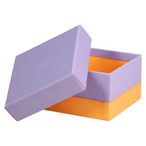 Set 5 boîtes gigognes simili cuir italien iris thumbnail image 1