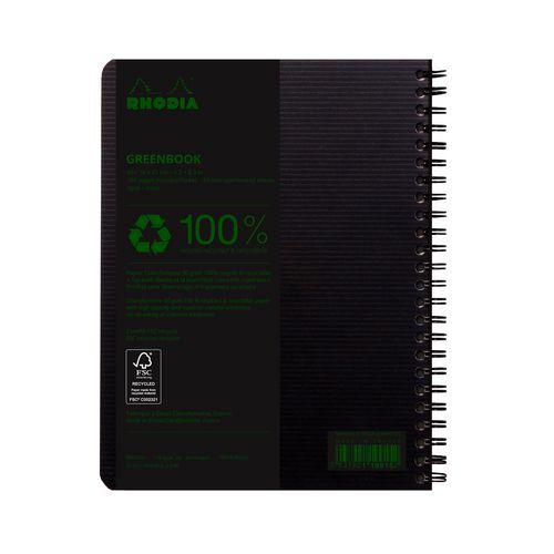 Illustration de : Cahier spirale A5+ ligné + cadre à en-tête - Rhodia