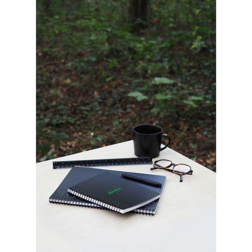 Illustration de : Cahier spirale A4+ petits carreaux + marge + cadre à en-tête - Rhodia