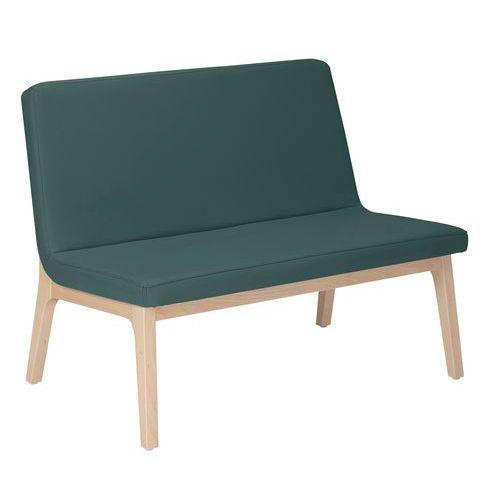 Illustration de : Banquette accueil Zélos 2 places sans surpiqûre - Manutan Expert