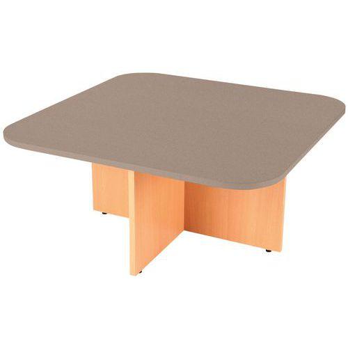 Table basse range-poufs Diabolo 100 x 100 cm Taupe/Hêtre thumbnail image 1