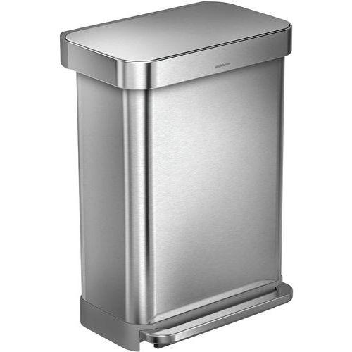 Poubelle avec Liner Pocket 55L, Simpele Human argent thumbnail image 1