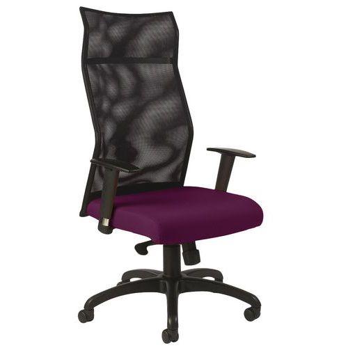 Fauteuil HODE HD dos résille Noir Acc Reg assise Fuschia thumbnail image 1