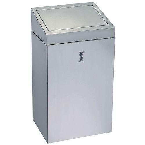 Corbeille push inox brossé - 25 L thumbnail image 1