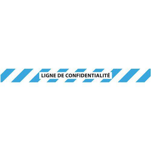 Bande adhésive "ligne de confidentialité" bleu/blanc 90x1000 thumbnail image 1
