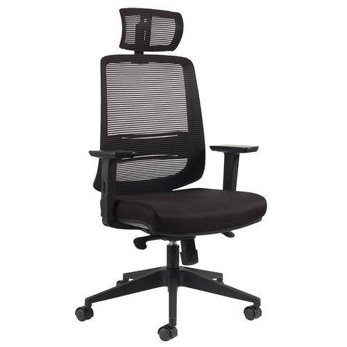 Fauteuil NOVY Eco HD résille Noir avec Têtiere et Acc Anthracite thumbnail image 1