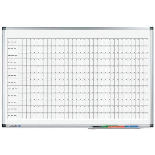 PREMIUM planning annuel horizontal 60x90cm Acier laqué thumbnail image 1