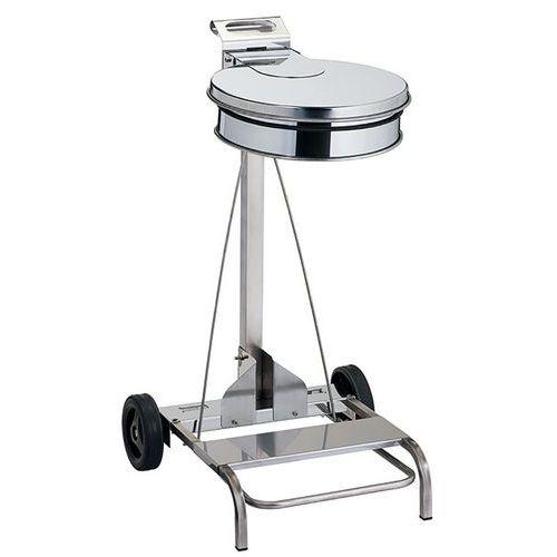 Support sac mobile a pédale inox - 110L thumbnail image 1
