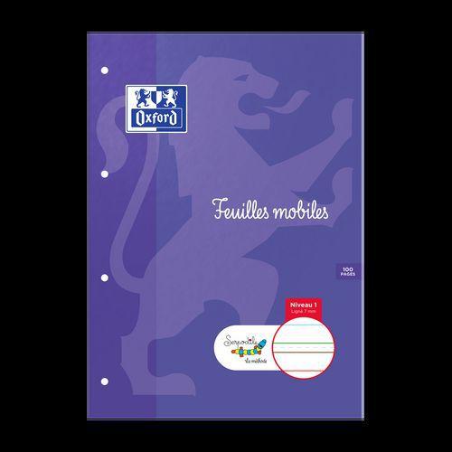 Feuilles mobiles perforées pour DYS A4 100 pages - Oxford thumbnail image 1