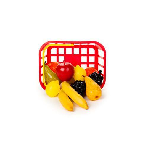 Illustration de : Panier plastique de 12 fruits assortis